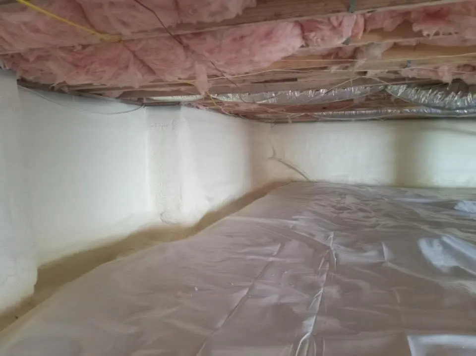 Crawl space encapsulation with closed-cell spray foam for Attic Insulation in Carthage